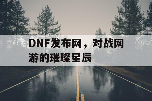 DNF发布网，对战网游的璀璨星辰