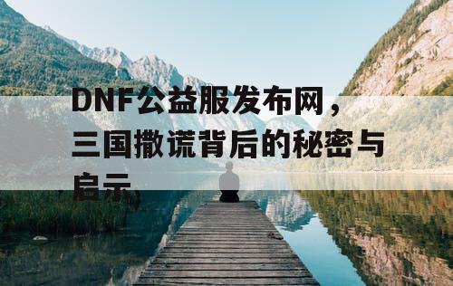 DNF公益服发布网，三国撒谎背后的秘密与启示