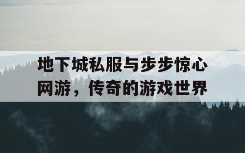 地下城私服与步步惊心网游，传奇的游戏世界